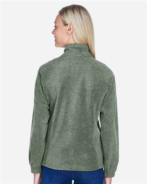 Harriton M990W Women's Full-Zip Fleece - Dill - model back