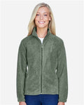Harriton M990W Women's Full-Zip Fleece - Dill - model front
