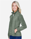 Harriton M990W Women's Full-Zip Fleece - Dill - model side
