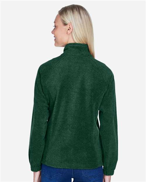 Harriton M990W Women's Full-Zip Fleece - Hunter - model back