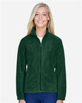 Harriton M990W Women's Full-Zip Fleece - Hunter - model front