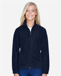 Harriton M990W Women's Full-Zip Fleece - Navy - model front