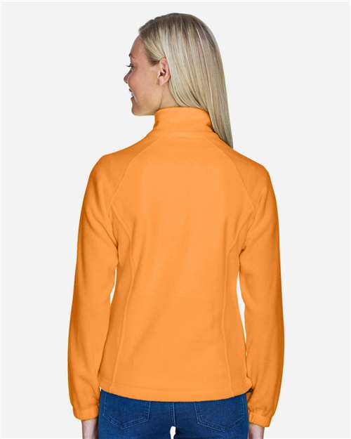 Harriton M990W Women's Full-Zip Fleece - Safety Orange - model back