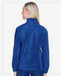Harriton M990W Women's Full-Zip Fleece - True Royal - model back