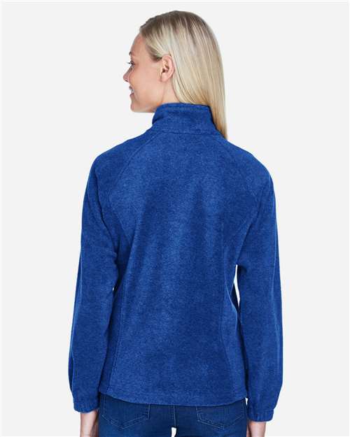 Harriton M990W Women's Full-Zip Fleece - True Royal - model back