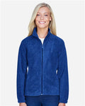 Harriton M990W Women's Full-Zip Fleece - True Royal - model front