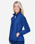 Harriton M990W Women's Full-Zip Fleece - True Royal - model side