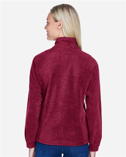 Harriton M990W Women's Full-Zip Fleece - Wine - model back