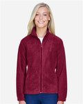 Harriton M990W Women's Full-Zip Fleece - Wine - model front