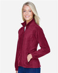 Harriton M990W Women's Full-Zip Fleece - Wine - model side
