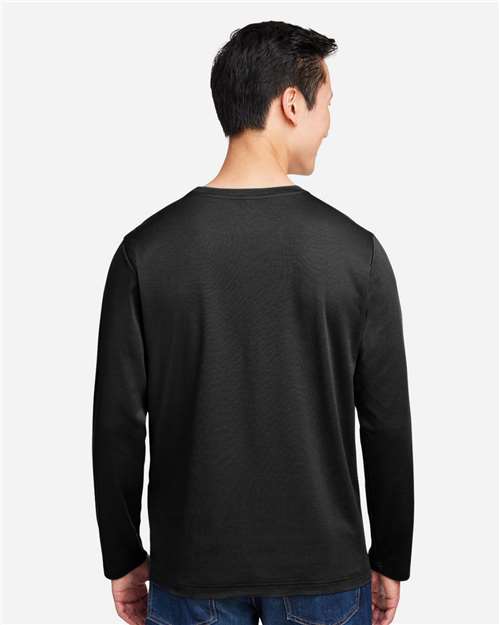 Harriton M118L Unisex Charge Snag and Soil Protect Long Sleeve T-Shirt - Black - model back