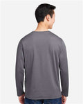 Harriton M118L Unisex Charge Snag and Soil Protect Long Sleeve T-Shirt - Dark Charcoal - model back