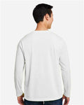 Harriton M118L Unisex Charge Snag and Soil Protect Long Sleeve T-Shirt - White - model back