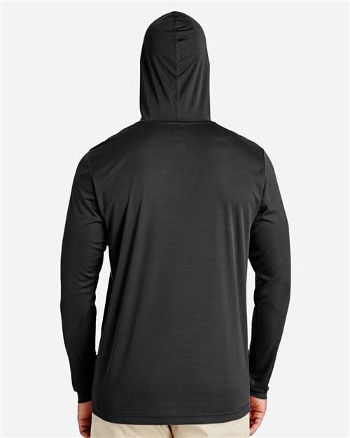 Team 365 TT41 Men's Zone Performance Hooded T-Shirt - Black - model back