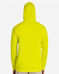 Team 365 TT41 Men's Zone Performance Hooded T-Shirt - Safety Yellow - model back