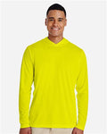 Team 365 TT41 Men's Zone Performance Hooded T-Shirt - Safety Yellow - model front