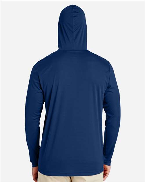 Team 365 TT41 Men's Zone Performance Hooded T-Shirt - Sport Dark Navy - model back