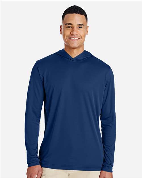 Team 365 TT41 Men's Zone Performance Hooded T-Shirt - Sport Dark Navy - model front