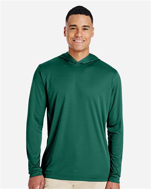 Team 365 TT41 Men's Zone Performance Hooded T-Shirt - Sport Forest - model front