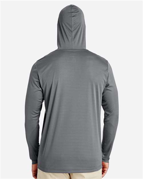 Team 365 TT41 Men's Zone Performance Hooded T-Shirt - Sport Graphite - model back
