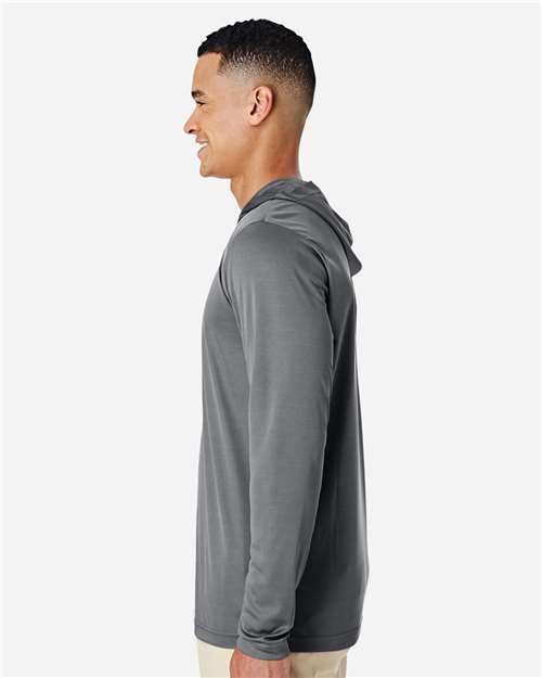 Team 365 TT41 Men's Zone Performance Hooded T-Shirt - Sport Graphite - model side