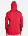Team 365 TT41 Men's Zone Performance Hooded T-Shirt - Sport Red - model back
