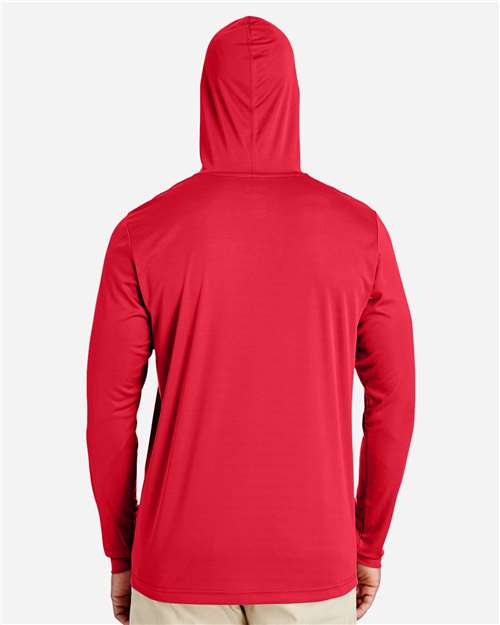 Team 365 TT41 Men's Zone Performance Hooded T-Shirt - Sport Red - model back