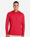 Team 365 TT41 Men's Zone Performance Hooded T-Shirt - Sport Red - model front