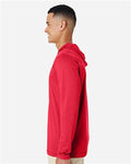 Team 365 TT41 Men's Zone Performance Hooded T-Shirt - Sport Red - model side