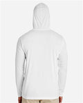 Team 365 TT41 Men's Zone Performance Hooded T-Shirt - White - model back
