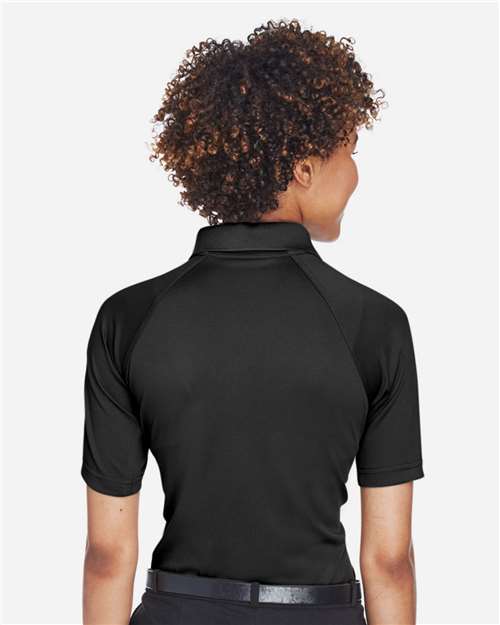 Harriton M211W Women's Advantage Tactical Polo - Black - model back