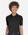 Harriton M211W Women's Advantage Tactical Polo - Black - model front