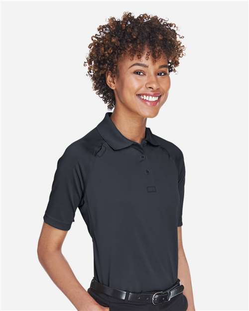 Harriton M211W Women's Advantage Tactical Polo - Dark Charcoal - model side