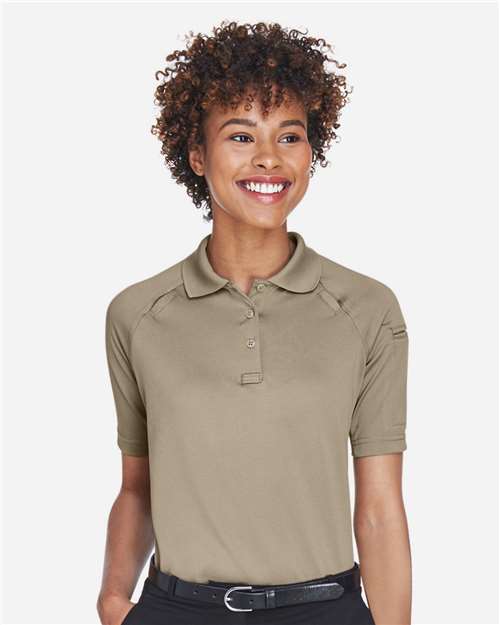Harriton M211W Women's Advantage Tactical Polo - Desert Khaki - model front