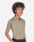 Harriton M211W Women's Advantage Tactical Polo - Desert Khaki - model side