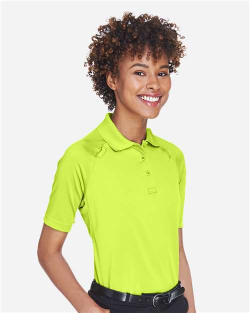 Harriton M211W Women's Advantage Tactical Polo - Safety Yellow - model side