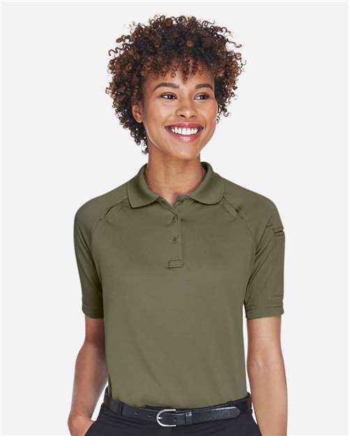 Harriton M211W Women's Advantage Tactical Polo - Tactical Green - model front