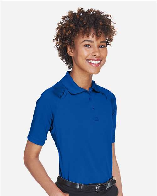 Harriton M211W Women's Advantage Tactical Polo - True Royal - model side