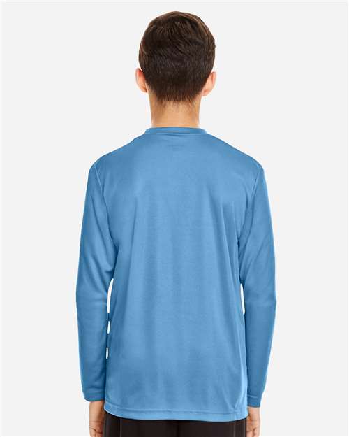 Team 365 TT11YL Youth Zone Performance Long Sleeve T-Shirt - Sport Light Blue - model back