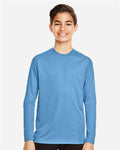 Team 365 TT11YL Youth Zone Performance Long Sleeve T-Shirt - Sport Light Blue - model front
