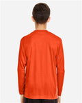 Team 365 TT11YL Youth Zone Performance Long Sleeve T-Shirt - Sport Orange - model back