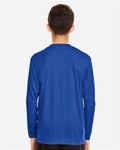 Team 365 TT11YL Youth Zone Performance Long Sleeve T-Shirt - Sport Royal - model back