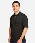 Harriton M200 Pique Polo - Black - model side