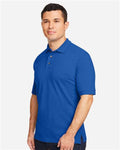 Harriton M200 Pique Polo - True Royal - model side