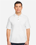 Harriton M200 Pique Polo - White - model front