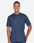 Team 365 TT11H Men's Sonic Heather Performance T-Shirt - Sport Dark Navy Heather - model front