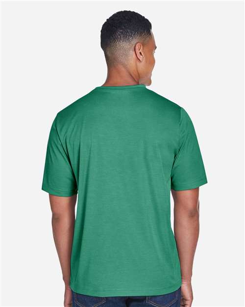 Team 365 TT11H Men's Sonic Heather Performance T-Shirt - Sport Forest Heather - model back