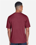 Team 365 TT11H Men's Sonic Heather Performance T-Shirt - Sport Maroon Heather - model back