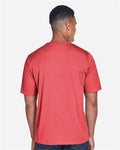 Team 365 TT11H Men's Sonic Heather Performance T-Shirt - Sport Red Heather - model back