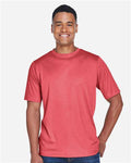Team 365 TT11H Men's Sonic Heather Performance T-Shirt - Sport Red Heather - model front